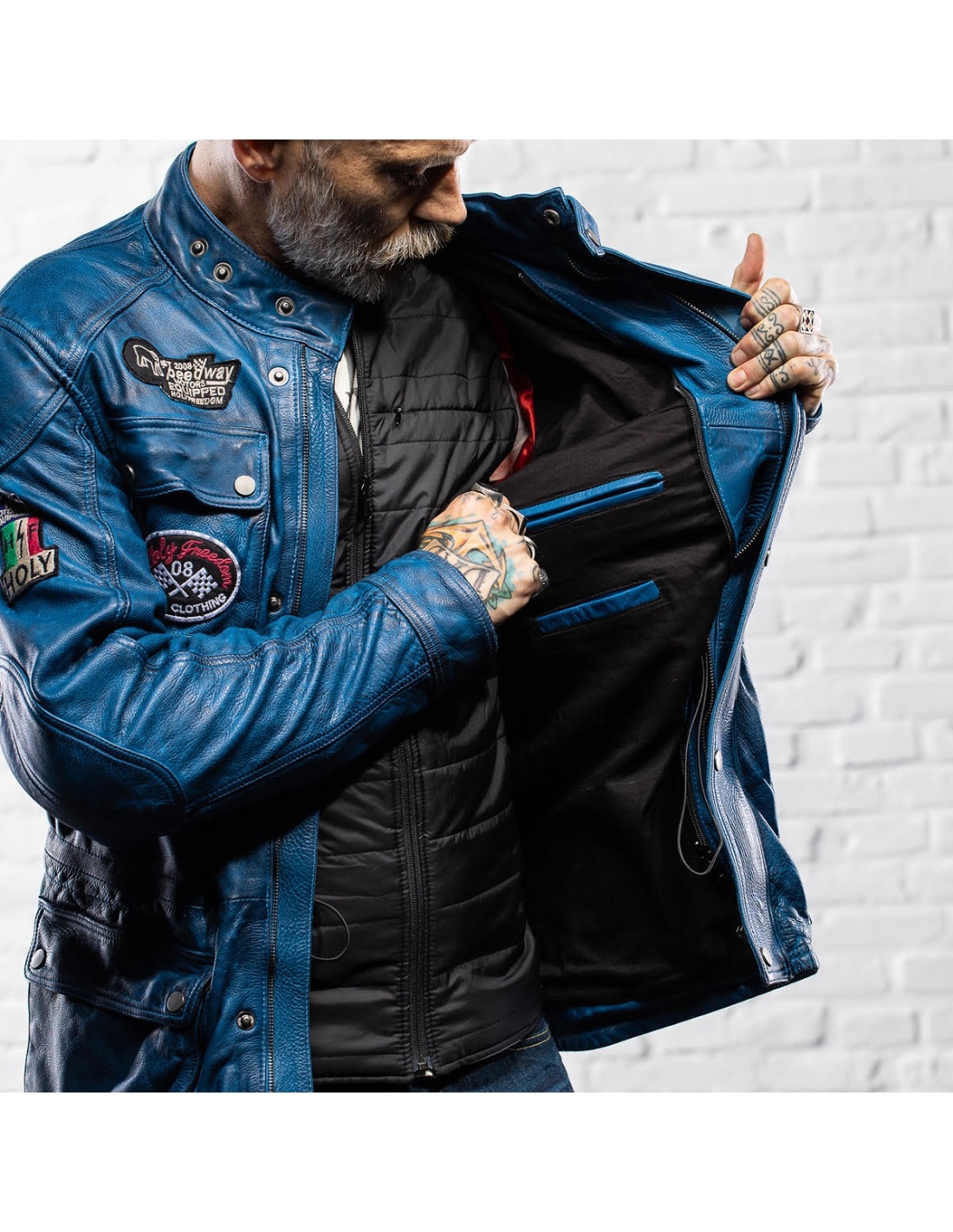 Zip Front Leather Biker Jacket | Silver – Jigsaw