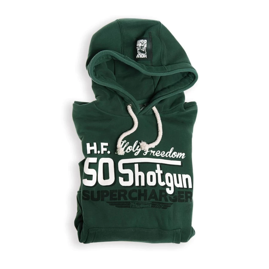 green hooded sweatshirt